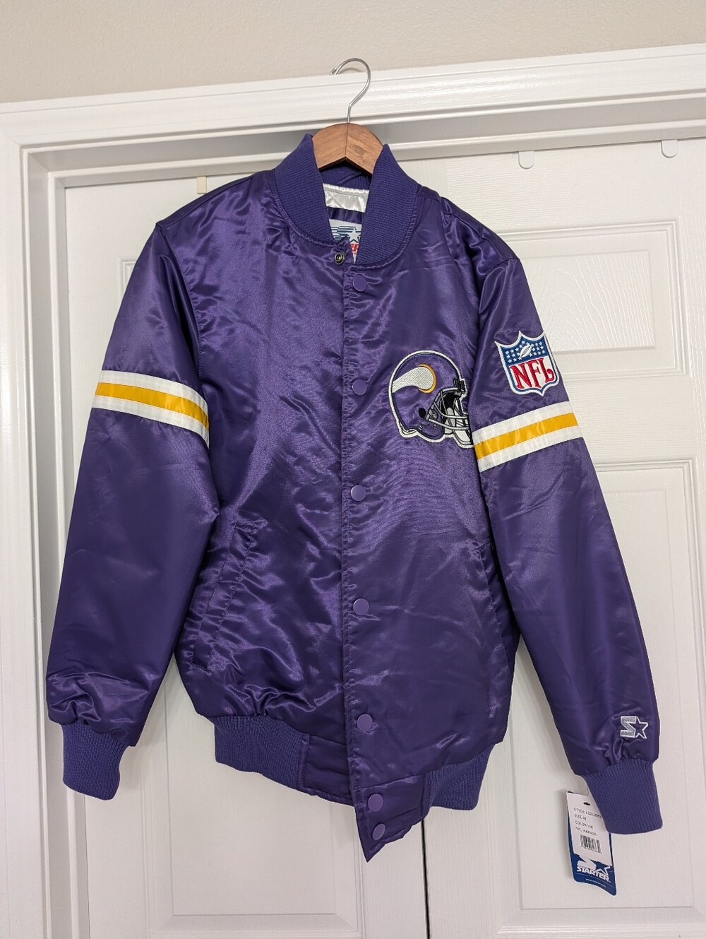 Homage x Starter Vikings Heavyweight Satin Jacket - Adult Unisex Size M